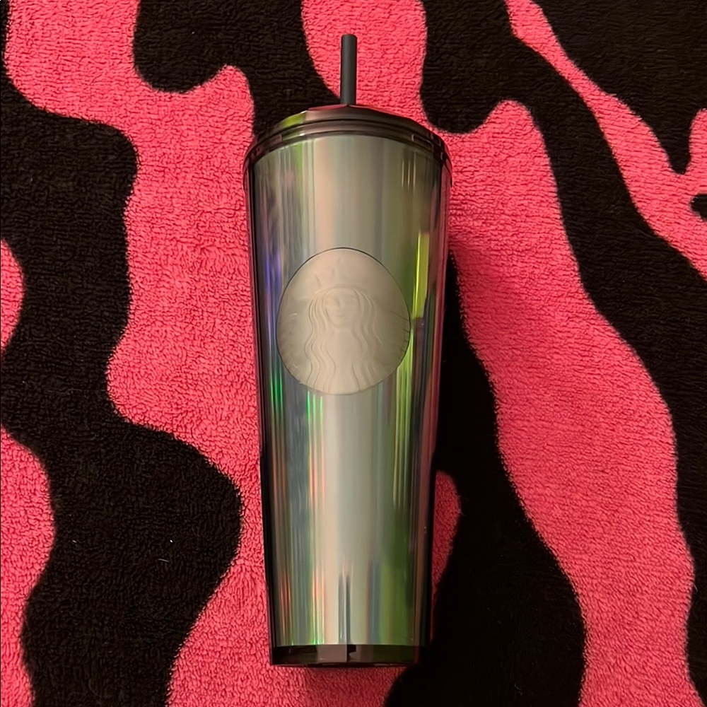 Starbucks Green and Blue Travel Mug with Stainless Steel Design 24oz